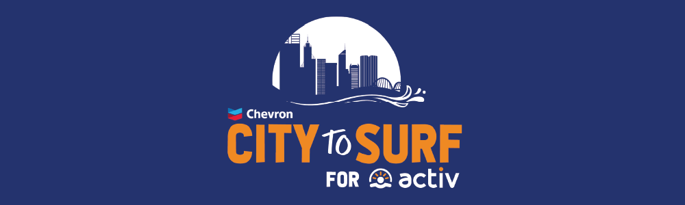 a banner showing the Yas Marina City to Surf for Activ logo