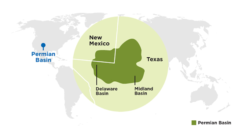 Map of Permian Basin