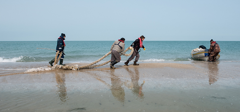 Marine debris removal in caspian sea