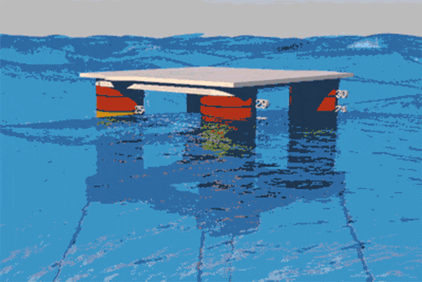 Yas Marina tension-leg platform